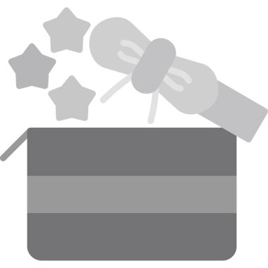 Hediye kutusu simgesi. vektör illüstrasyonu