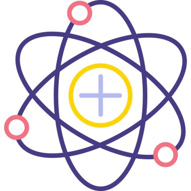 atom. Web simgesi basit illüstrasyon