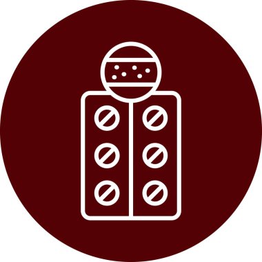 Bir benzin istasyonu simgesinin vektör illüstrasyonu