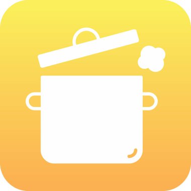 yemek tenceresi simgesi, basit vektör illüstrasyonu