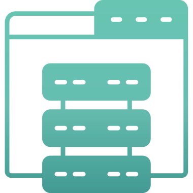 veritabanı simgesi. Düz tasarım. vektör illüstrasyonu.