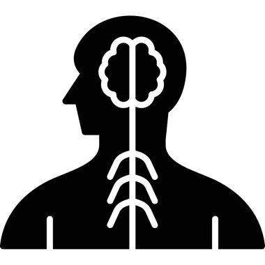 Beyin simgesi, vektör illüstrasyonu