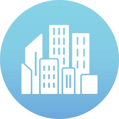 Bina. Web simgesi basit illüstrasyon