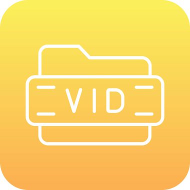 Eşsiz Video Oynatıcı Vektör Satırı Simgesi