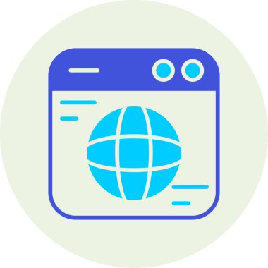 Web tarayıcı simgesi vektör illüstrasyonu