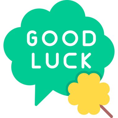 İyi şanslar. İyi şanslar. Vektör çizimi. düz dizayn. İyi şanslar..