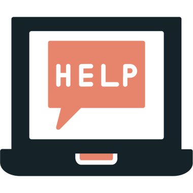 yardım iletisi renkli vektör simgesi