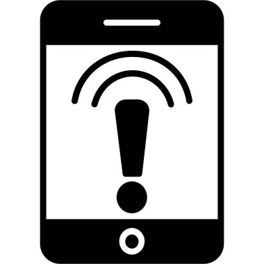 Uyarı cep telefonu simgesi