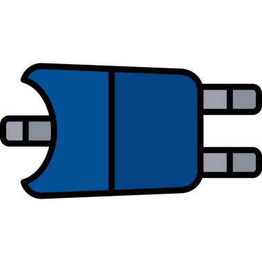 elektrik kablo simgesi, vektör illüstrasyonu