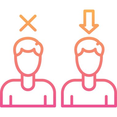 Yüz maskesi olan insanların vektör simgesi konsepti.