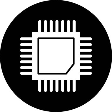 Çip. Web simgesi basit illüstrasyon