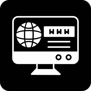 Web simgesi, radyonun vektör illüstrasyonu