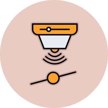 Uydu çanağı simgesi. Ana uydu anten vektör rengi düz izole