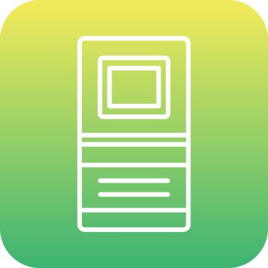 Eşsiz Buzdolabı Vektör Kabartma Simgesi