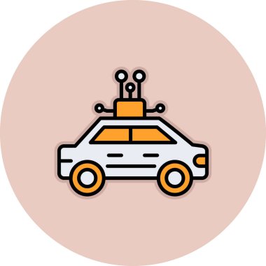 araba simgesi vektör illüstrasyonu