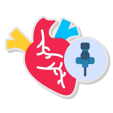 Ok ikonlu kalp. Web için ok vektör simgesi olan kalbin düz çizimi