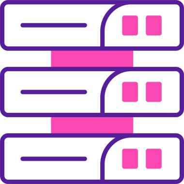 Sunucu. Web simgesi basit illüstrasyon