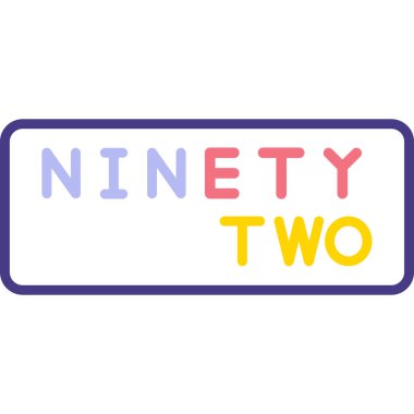 iki numaralı logo tasarımı şablon vektör çizimi