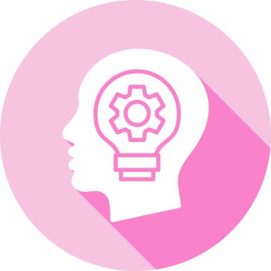 Beyin ampul vektör simgesi