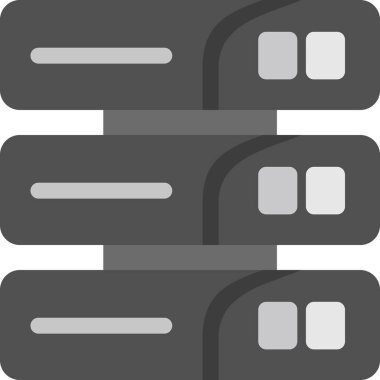 veritabanı düz ikon vektör çizimi