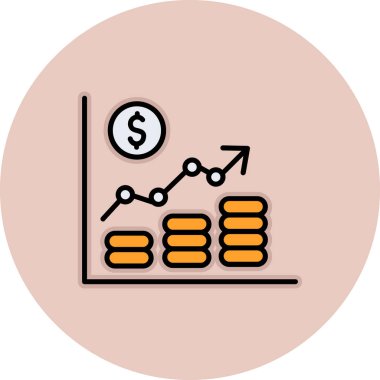 grafik simgesinin vektör illüstrasyonu
