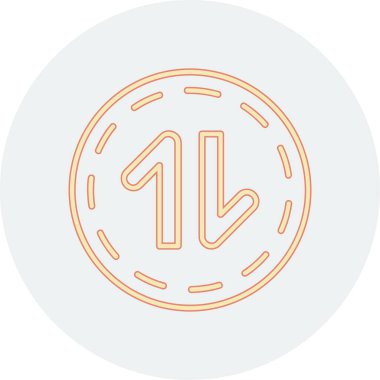 sikke vektör satırı simgesi