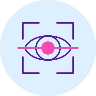 Göz. Web simgesi basit illüstrasyon