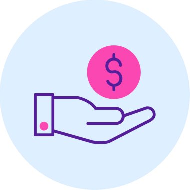 Dolar vektör simgesi modern basit vektör çizimi