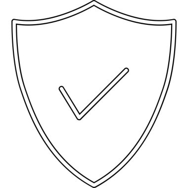 Kalkan. Web simgesi basit illüstrasyon