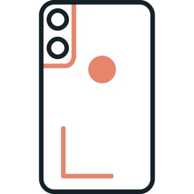 Bir smartphone simge vektör çizim