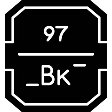 Kimyasal element simgesinin vektör çizimi