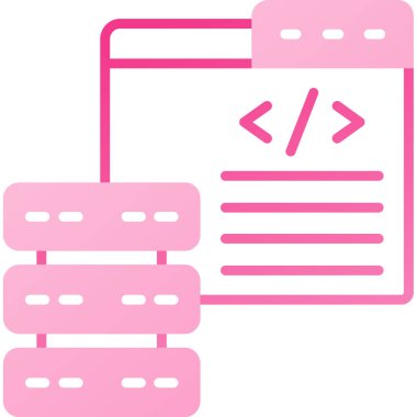 Web kodlama simgesi basit illüstrasyon