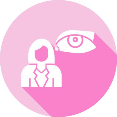 Kadın göz ikonu. vektör illüstrasyonu