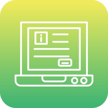 dizüstü bilgisayar web simgesi, vektör illüstrasyonu