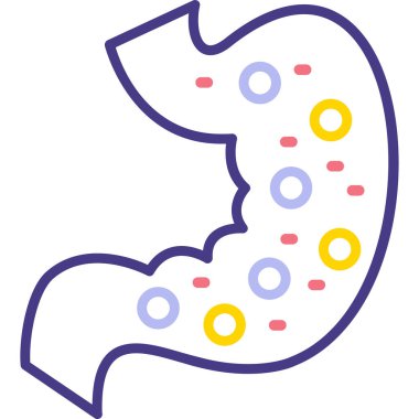 Mide simgesi, vektör illüstrasyonu