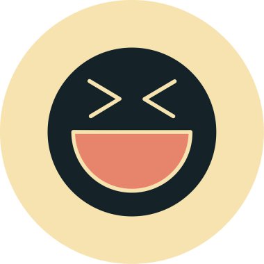 Gülümse ikonu. vektör illüstrasyonu