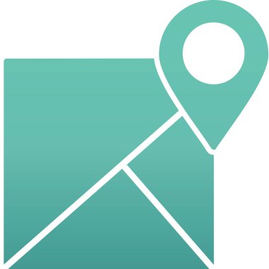 Harita işaretleyici simgesi. Kabartma biçimi düz sembollerdir, yumuşak ışık yuvarlak kare yuvarlak mavi renk beyaz arkaplanda