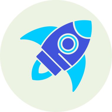 roket ikonu vektör illüstrasyonu