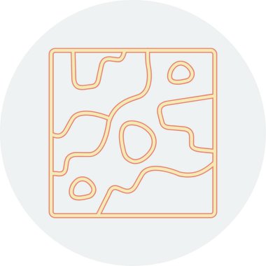 Bir harita simgesinin vektör illüstrasyonu