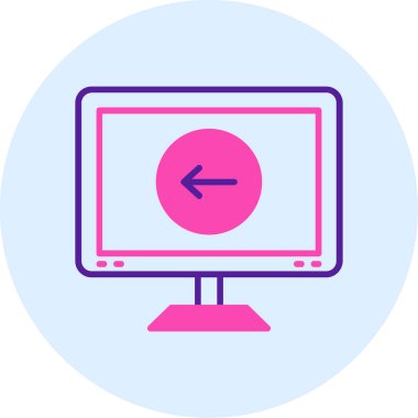 Bilgisayar. Web simgesi basit illüstrasyon