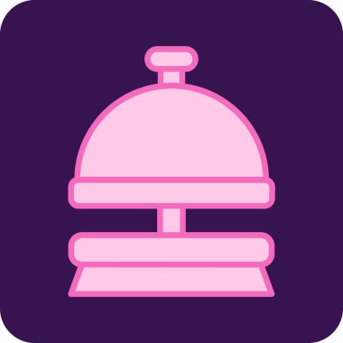 Otelde. Web simgesi basit illüstrasyon