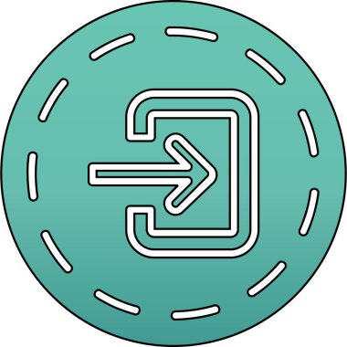 Mavi ve beyaz dairenin vektör çizimi