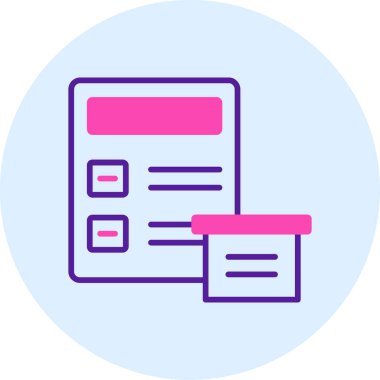 Belge. Web simgesi basit illüstrasyon