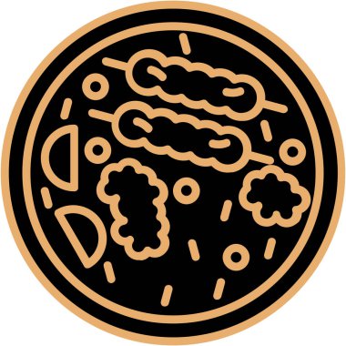 Yemek. Web simgesi basit illüstrasyon