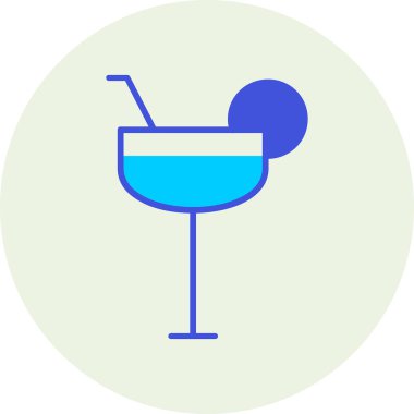 Kokteyl. Web simgesi basit illüstrasyon