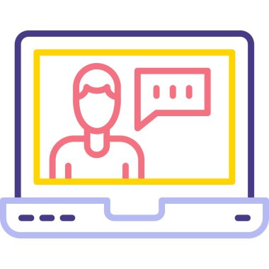 Çevrimiçi eğitim renk simgesi.