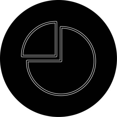 vektör pasta çizelgesi simgesi, vektör illüstrasyonu