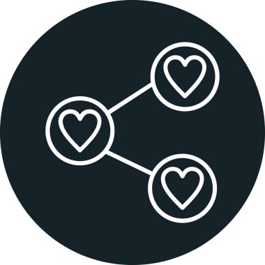 Aşk simgesinin vektör çizimi