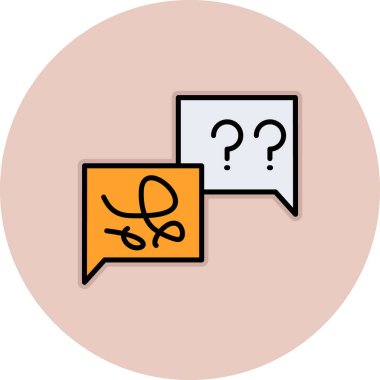 Soru işareti renk simgesi. Web sayfası için pictogram, mobil uygulama, düzenlenebilir.