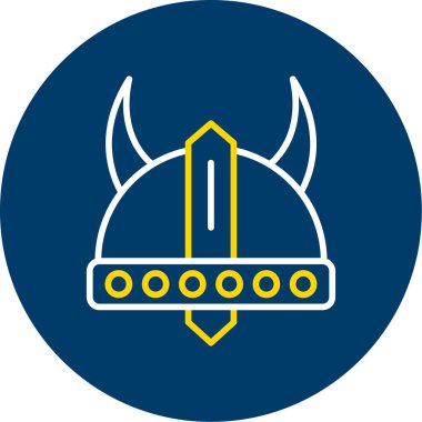 Viking miğferi ikon vektör illüstrasyonu